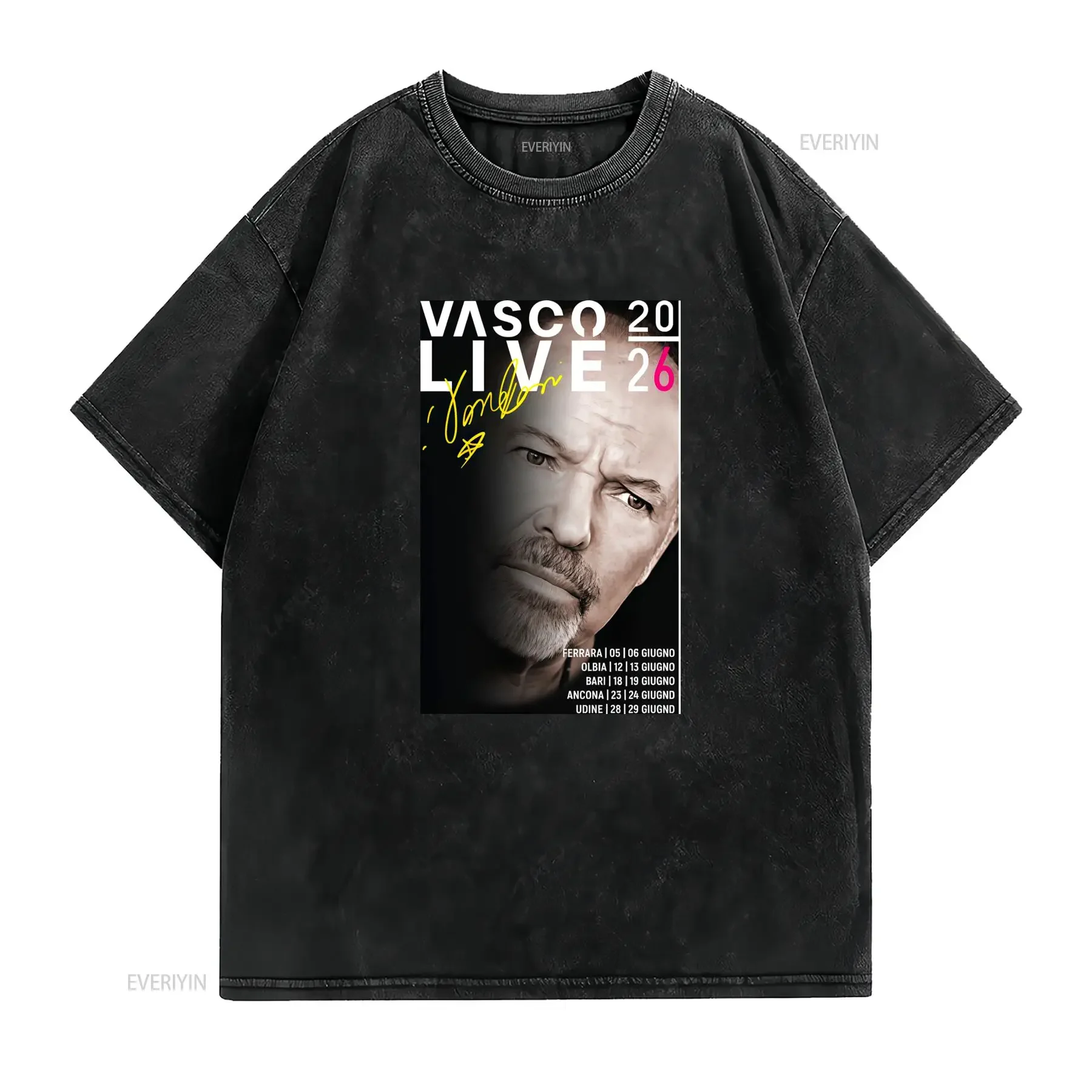 Фото Футболка Modena Park Vasco Rossi Concerto Girocollo, повседневная, из слегка эластичной ткани, стандартного кроя, винтажная. №2