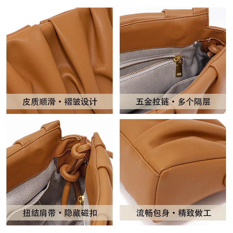 Women's Bag for Women Fashion Luxury Designer Handbags High Quality Solid Color Genuine Leather Bag Trend Casual Crossbody Bags