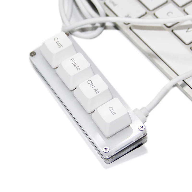 Custom shortcut keypad 4 keys copy paste cut all select mini USB mechanical keyboard editable |