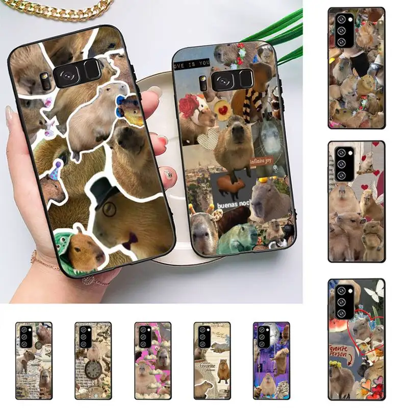 

Animal Funny Capybara Bling Cute Phone Case for Samsung J 2 3 4 5 6 7 8 prime plus 2018 2017 2016 core