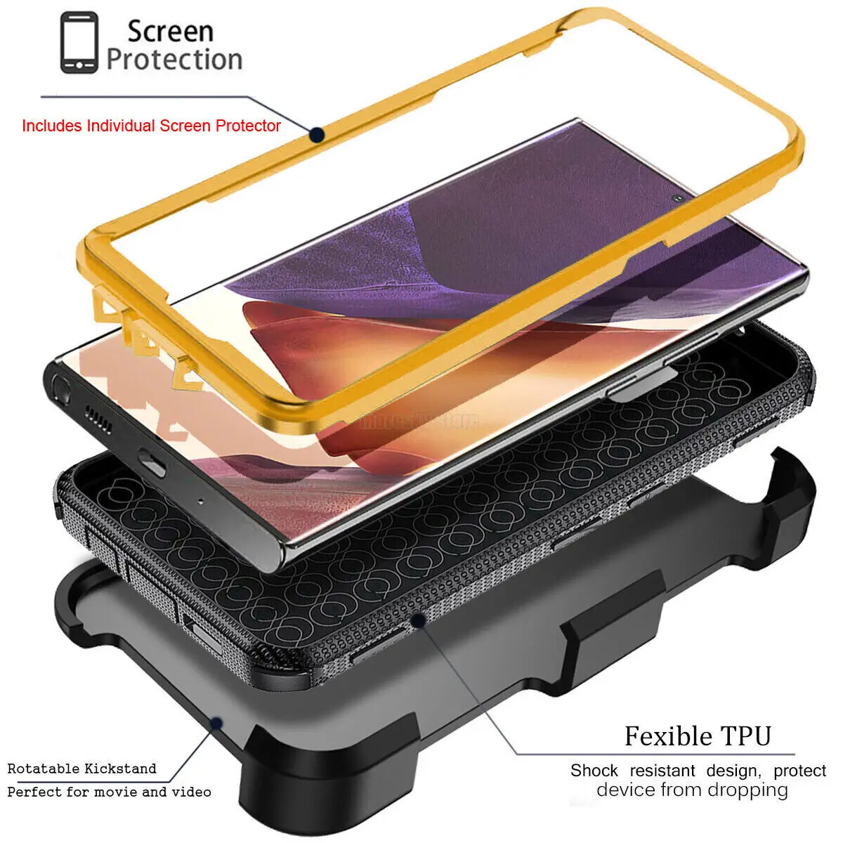 3 в 1 противоударный чехол для Samsung Galaxy Note 20