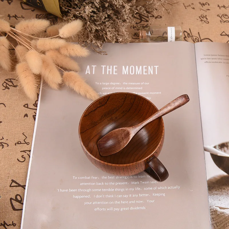 Японская деревянная ложка для приправ маленькая десертные ложки смешивания кофе