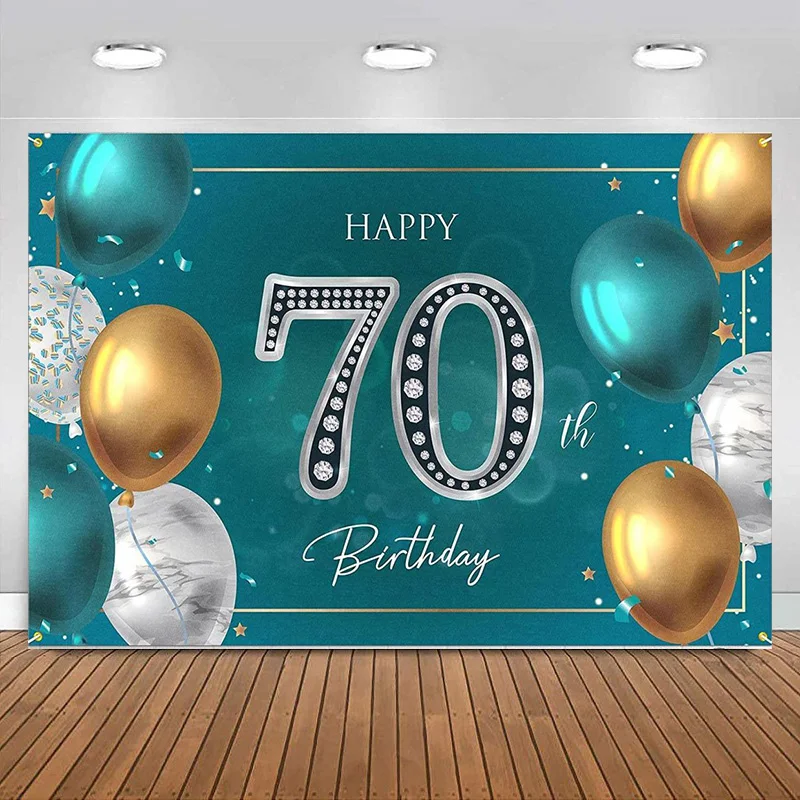 

Фон для фотосъемки с надписью Happy 70th Birthday