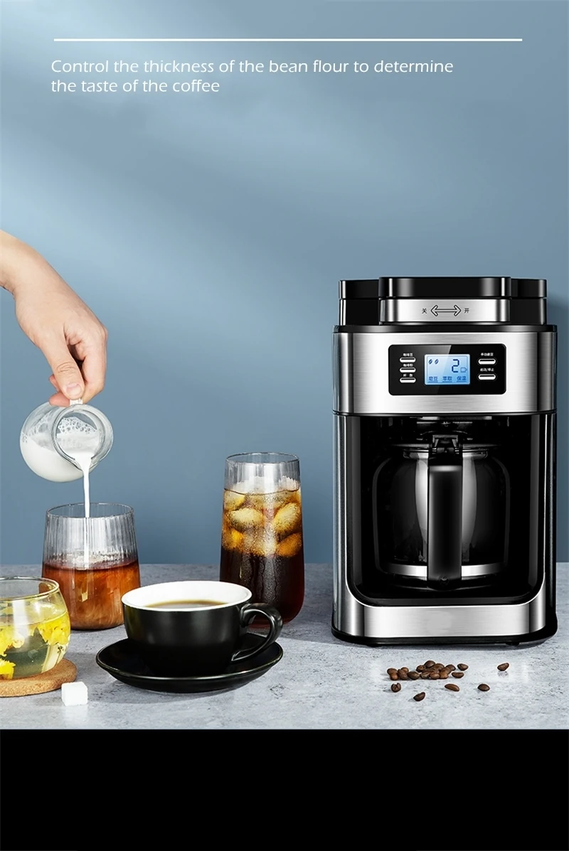 220 В Коммерческая Автоматическая американская капельная Кофеварка для домашнего