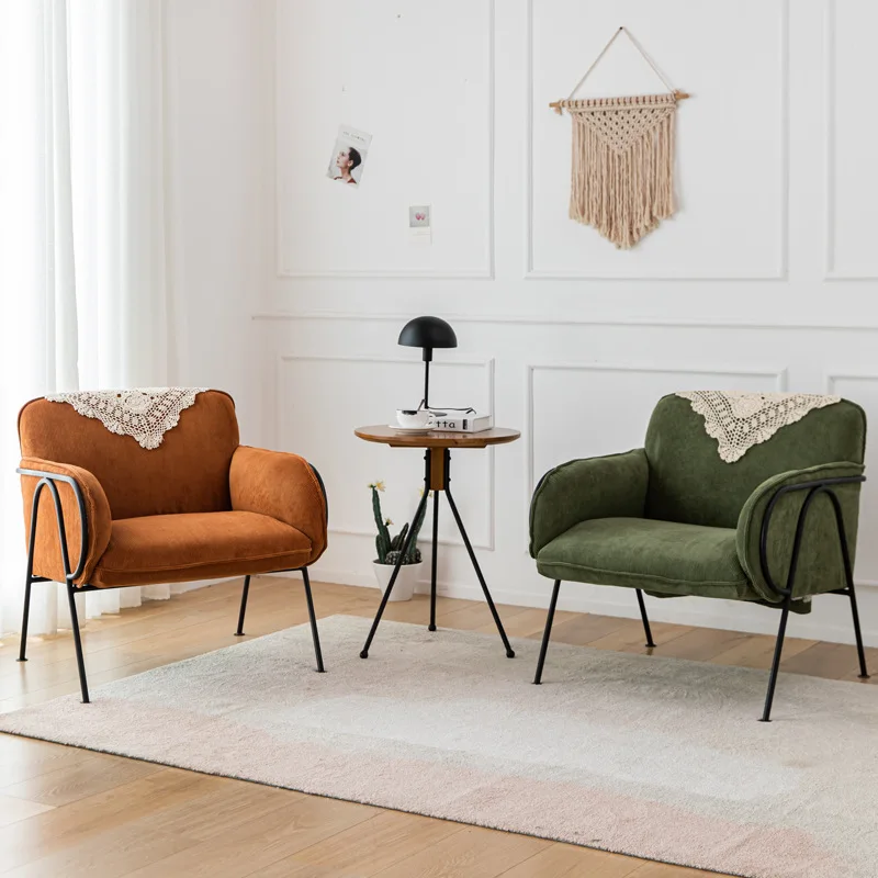 

Accent Living Room Armchair Lounges Individual Floor Modern Nordic Dining Room Single Sofa Sedie Cucina Home Furniture MQ50KT