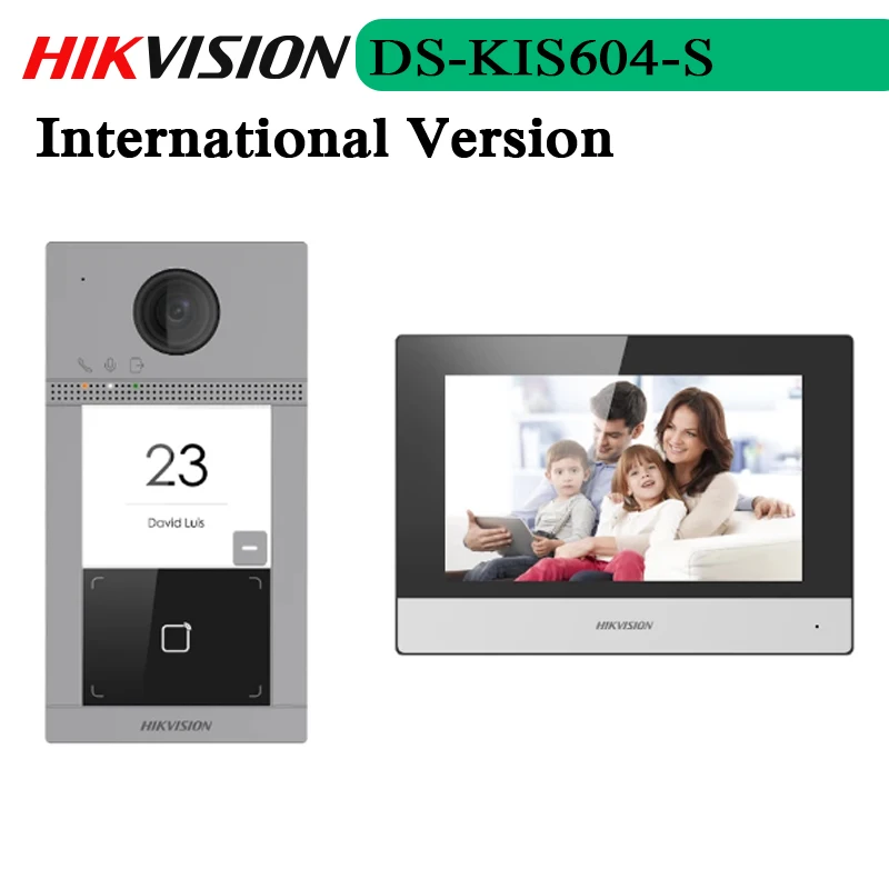 

Hik IP Video Intercom Kit DS-KIS604-S Include DS-KV8113-WME1+DS-KH6320-WTE1 And 16GB TF card