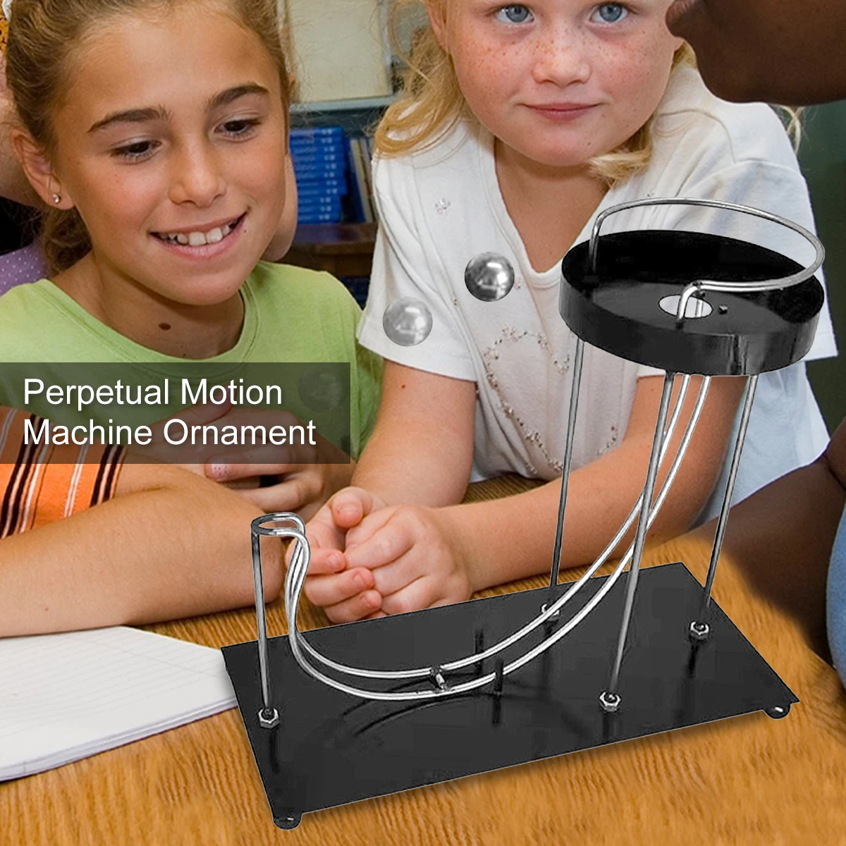 

Машина с вечным движением, орнамент, вращающийся шар, машина для вечного мрамора, домашнее настольное украшение из нержавеющей стали, прочн...