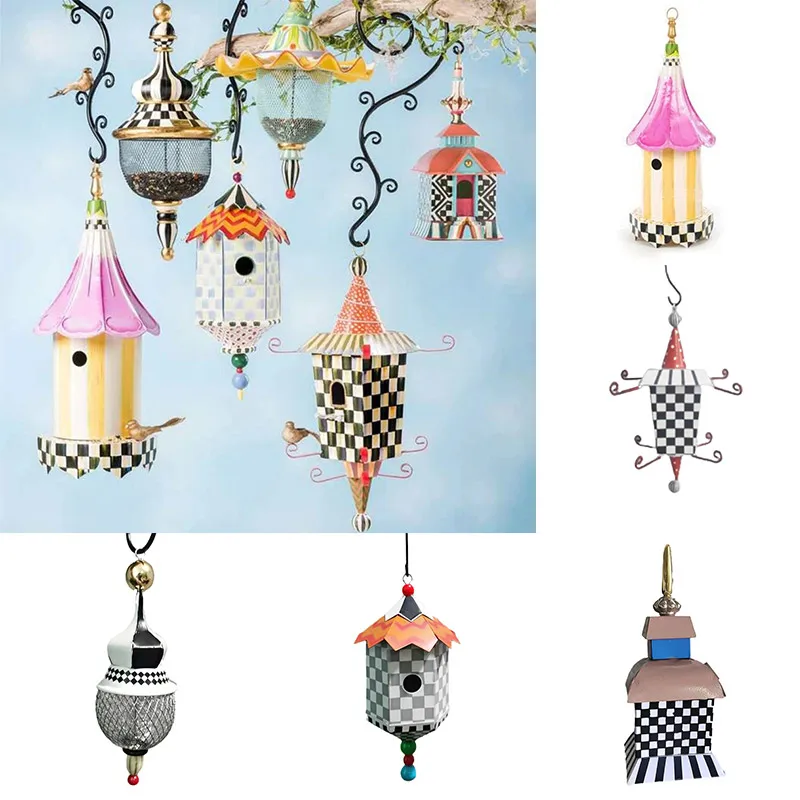 

1PC Metal Bird Feeder Outdoor Hanging Feeding Birdhouse Squirrel Proof Wild Birds Garden Yard Pendant Decoration Pendant