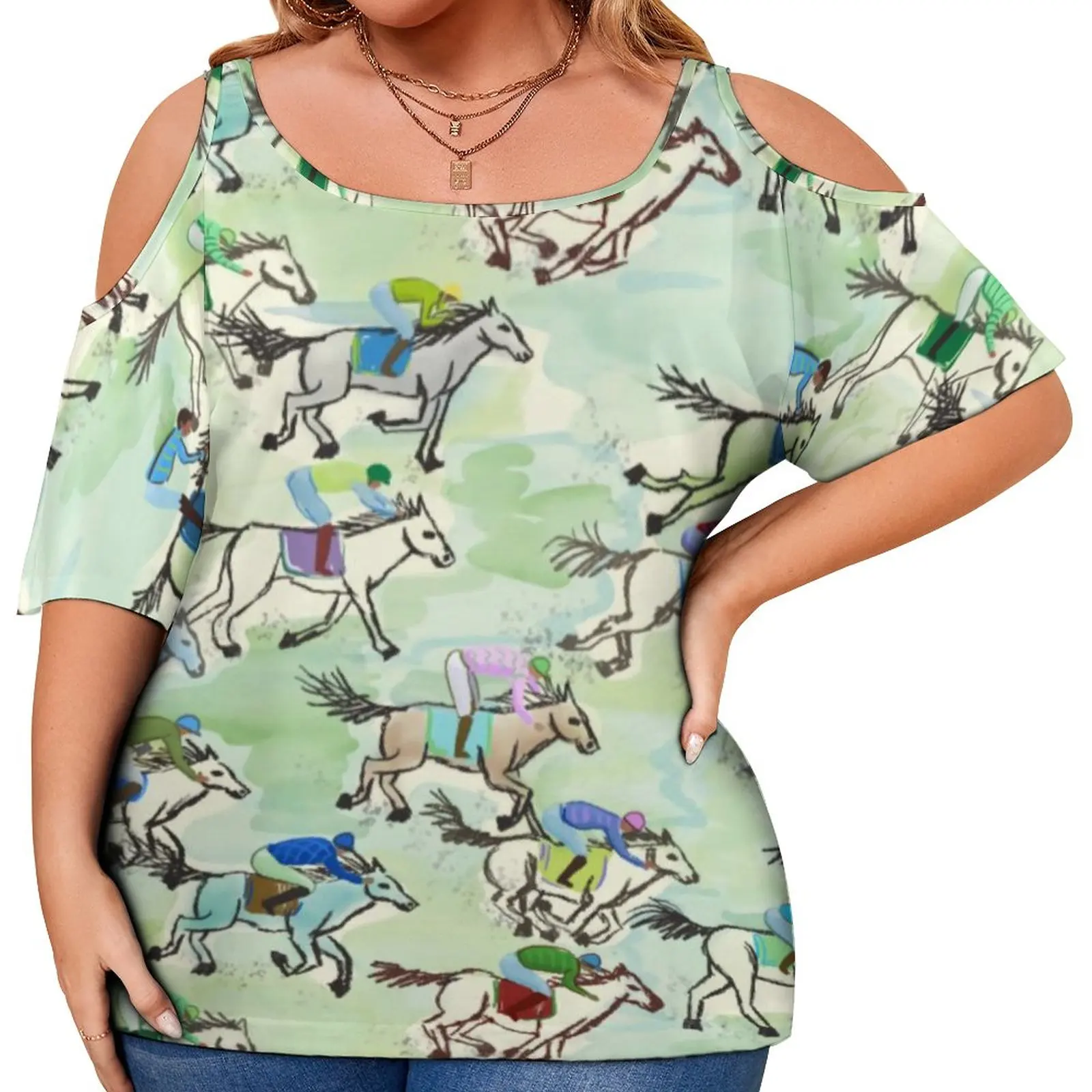 

Running Horse T Shirt Off to The Races Cool T Shirts Short-Sleeve Beach Tshirt Summer Graphic Tops Plus Size 3XL 4XL