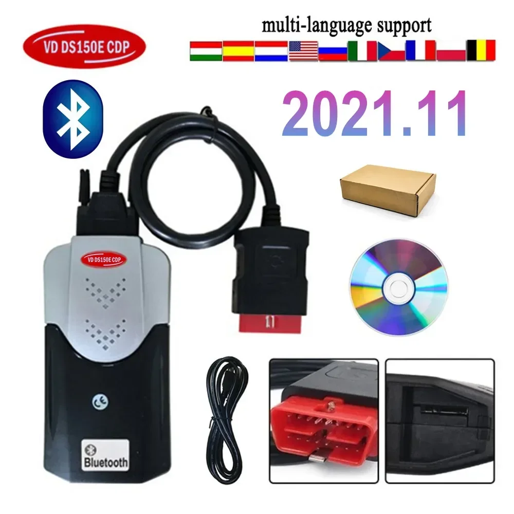 Новейший сканер 2023 2021 11 НОВЫЙ Keygen Vd DS150e Cdp Pro с Bluetooth для TNESF DELPHIS ORPDC Obd2