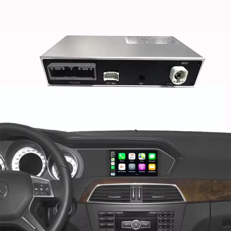 Беспроводное радио CarPlay для Mercedes Benz C-Class W204 2011-2014 с Android Авто Mirror Link AirPlay