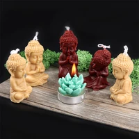 5 sizes reusable 3d eastern cultural buddha silicone candle mold baking soap plaster resin for gifts home decoration