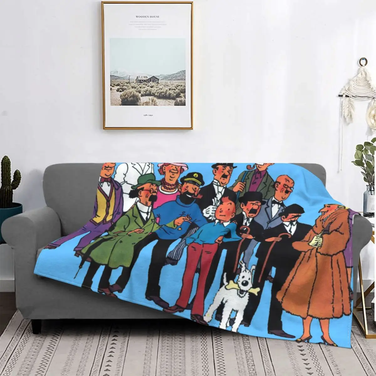 

Фланелевое мягкое флисовое покрывало The Adventure of Tintin комиксы Фэнтези