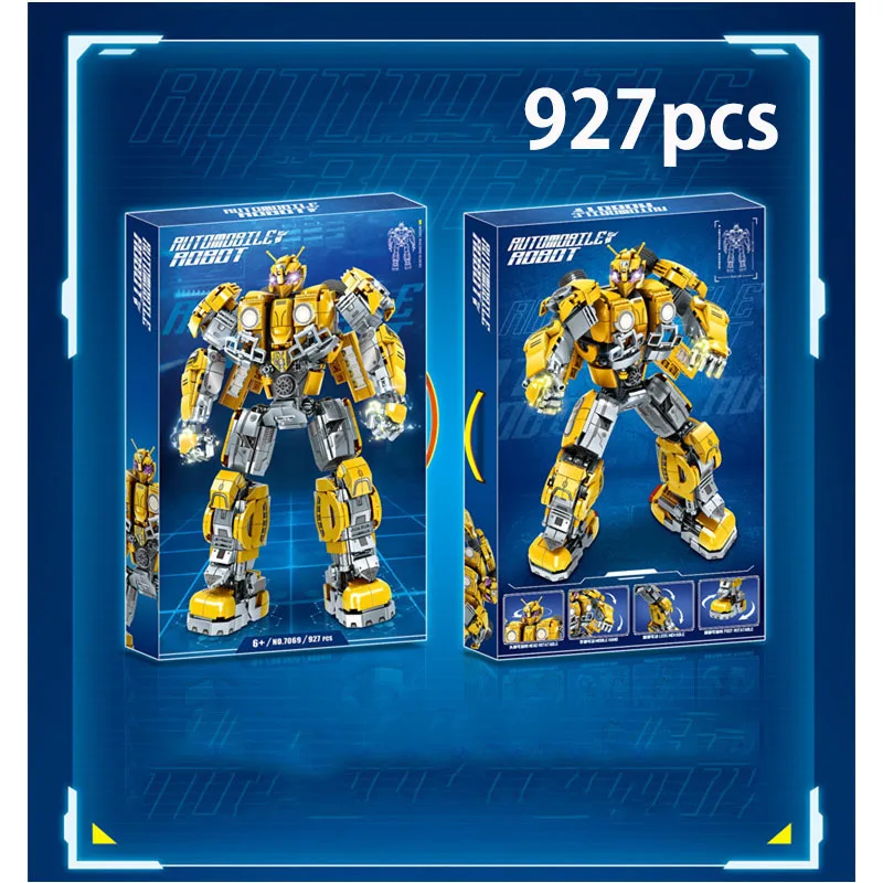 HeroCross трансформеры строительные блоки Optimus Prime Bumblebee пазлы игрушки для детей