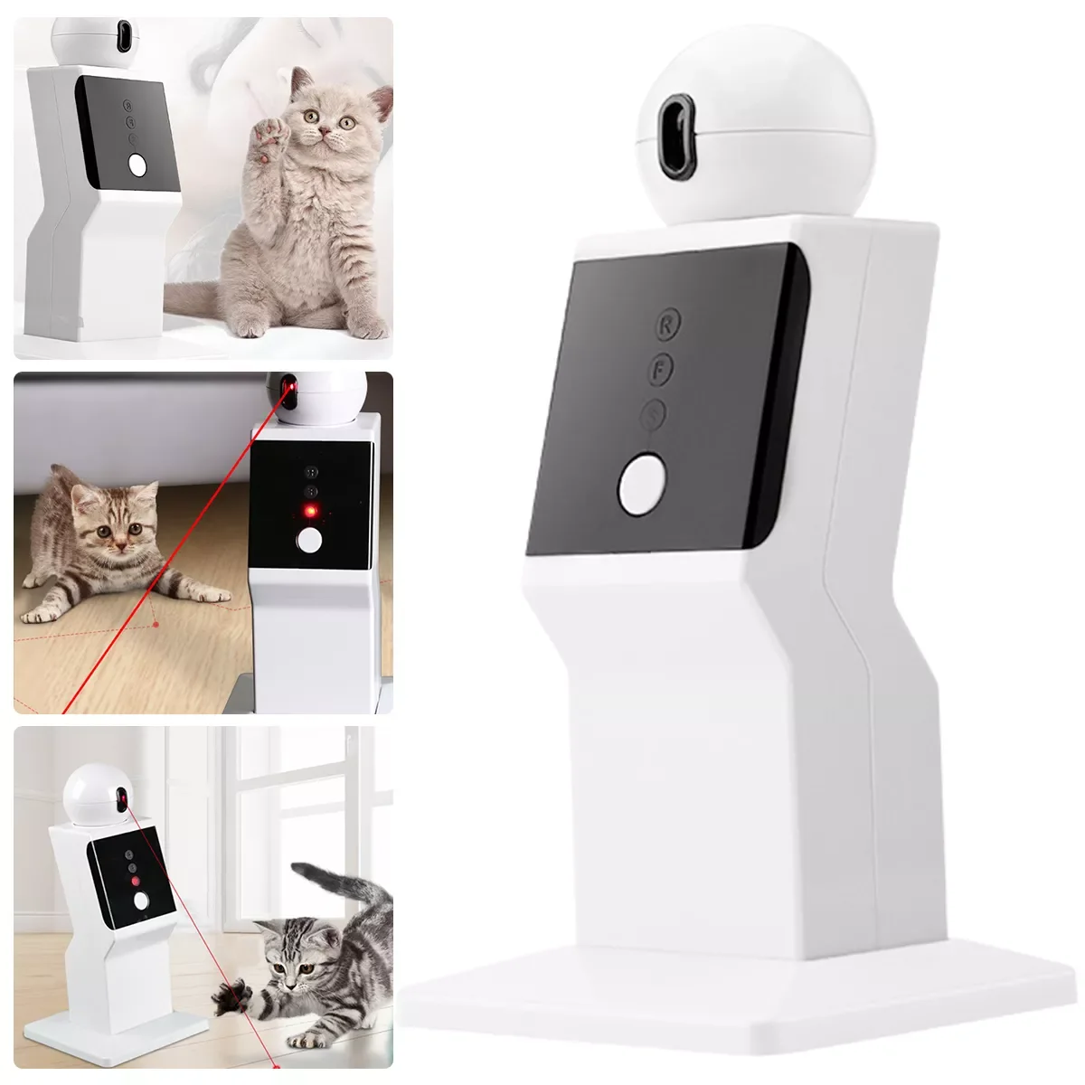 

2023NEW Cat Laser Toy Automatic 360 Degree Rotating Random Moving Interactive Kitten Laser Toys for Indoor Pet Red Dot Exercisin