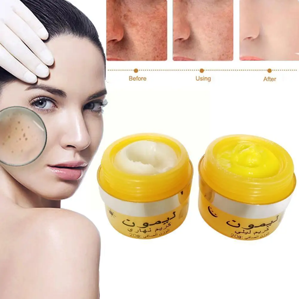

2pcs Lemon Moisturizing Cream Day&Night Face Cream Remove Lifting Freckle Moisturizing Care Desalination Whitening Cream
