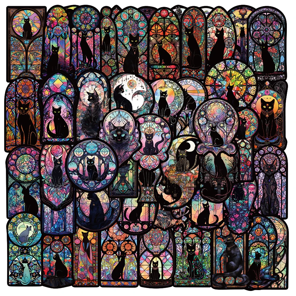 

10/30/50PCS Cool Gothic Black Cat Anime Stickers Car Motorcycle Travel Luggage Phone Guitar Laptop Cartoon Funny for Kid Sticker