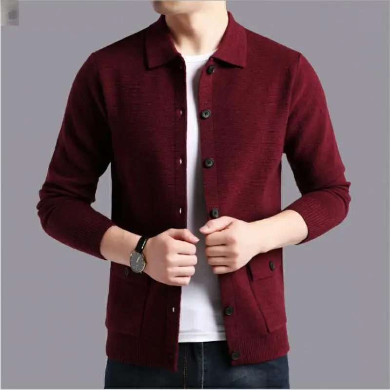 High Quality Brand Clothing Fashion Men Leisure Cardigan Knitting Sweater Knit Shirt