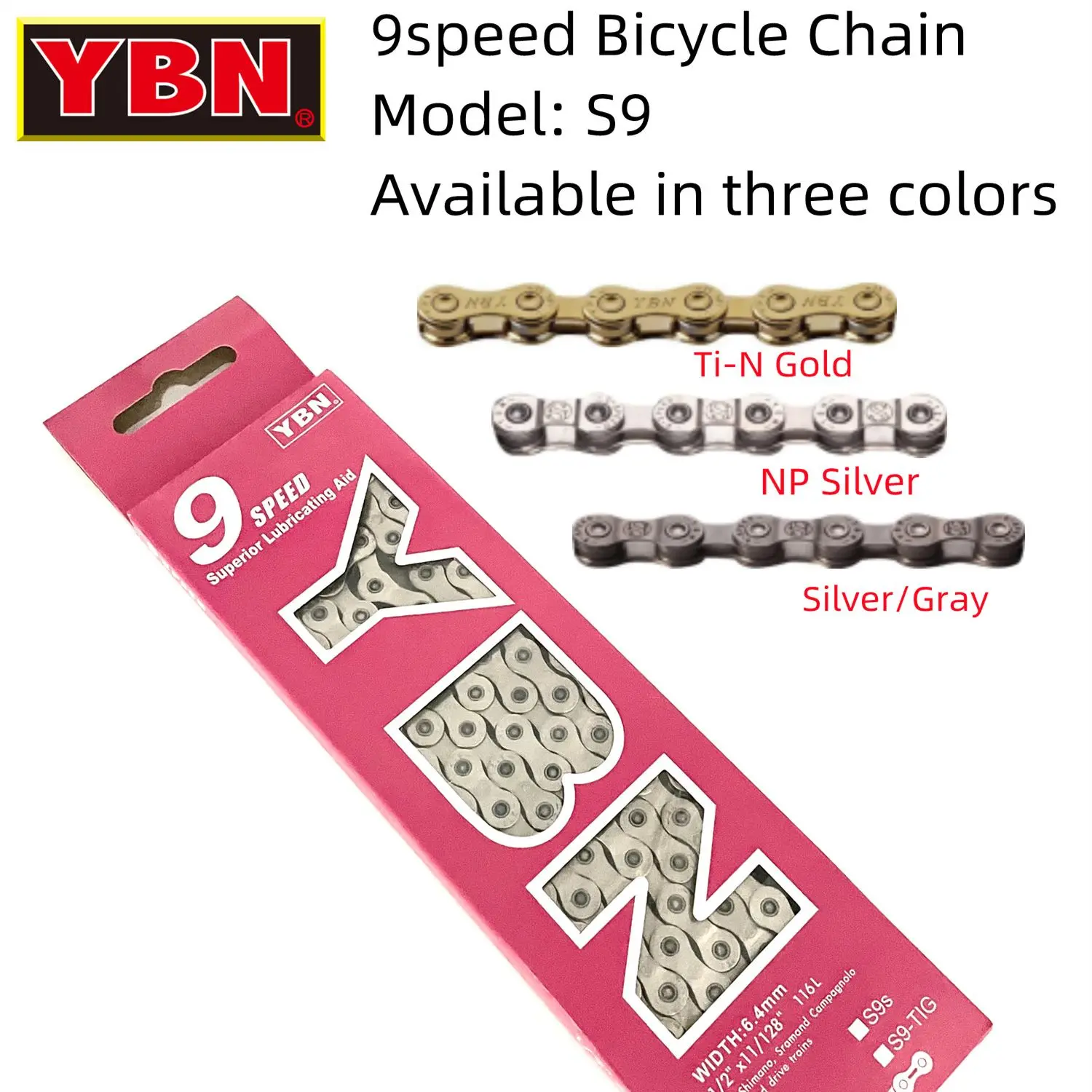 

YBN For Sram 9 Speed S9 S2 S Chain 116L For Shimano For Campagnolo System MTB Road Bike Chain Bicycle Accessories Bike Parts