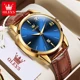 OLEVS Watch for Men Top Brand Luxury Men Quartz Wristwatches Leather Waterproof Business Casual Men Watch Relogio Masculino Other Image