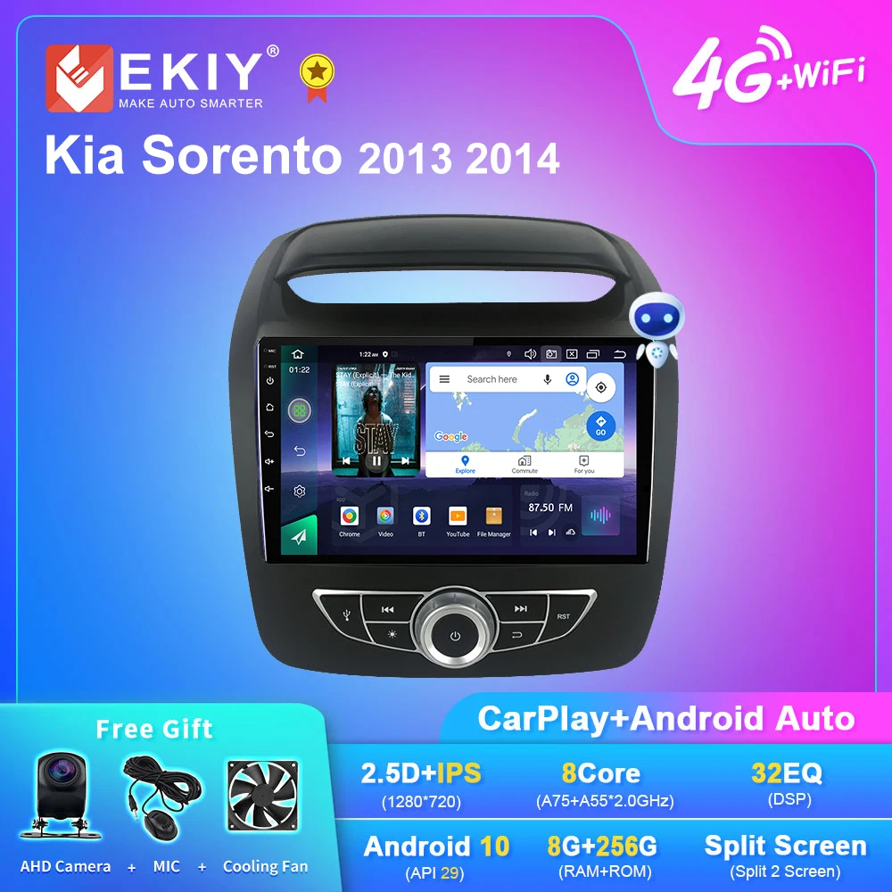 

EKIY Q7 Android 10.0 Car Radio For Kia Sorento 2013 2014 Navigation GPS 1280*720 DSP Carplay Multimedia Player Stereo NO 2Din HU