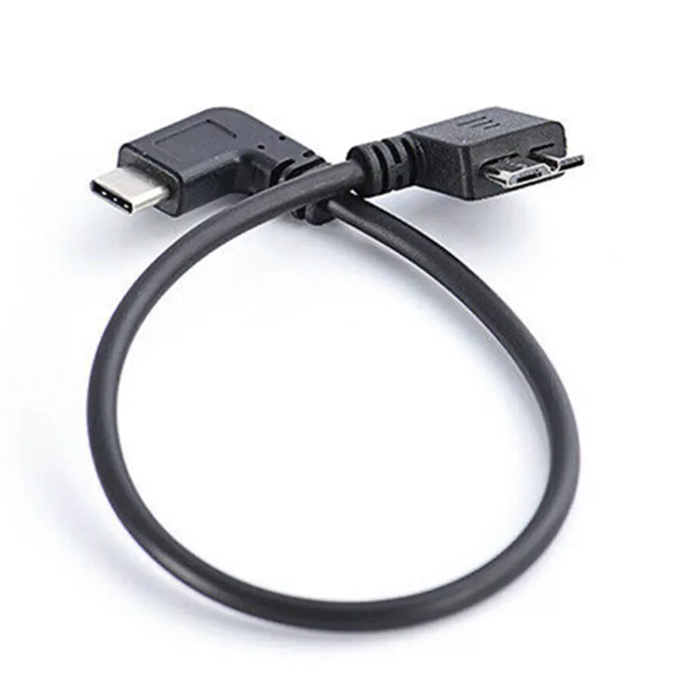 

2022New Angle 90 Degree USB3.1 Type-C to USB 3.0 Micro B Cable 5Gbps Data Connector Adapter For Hard Drive Cell phone PC OTG C T