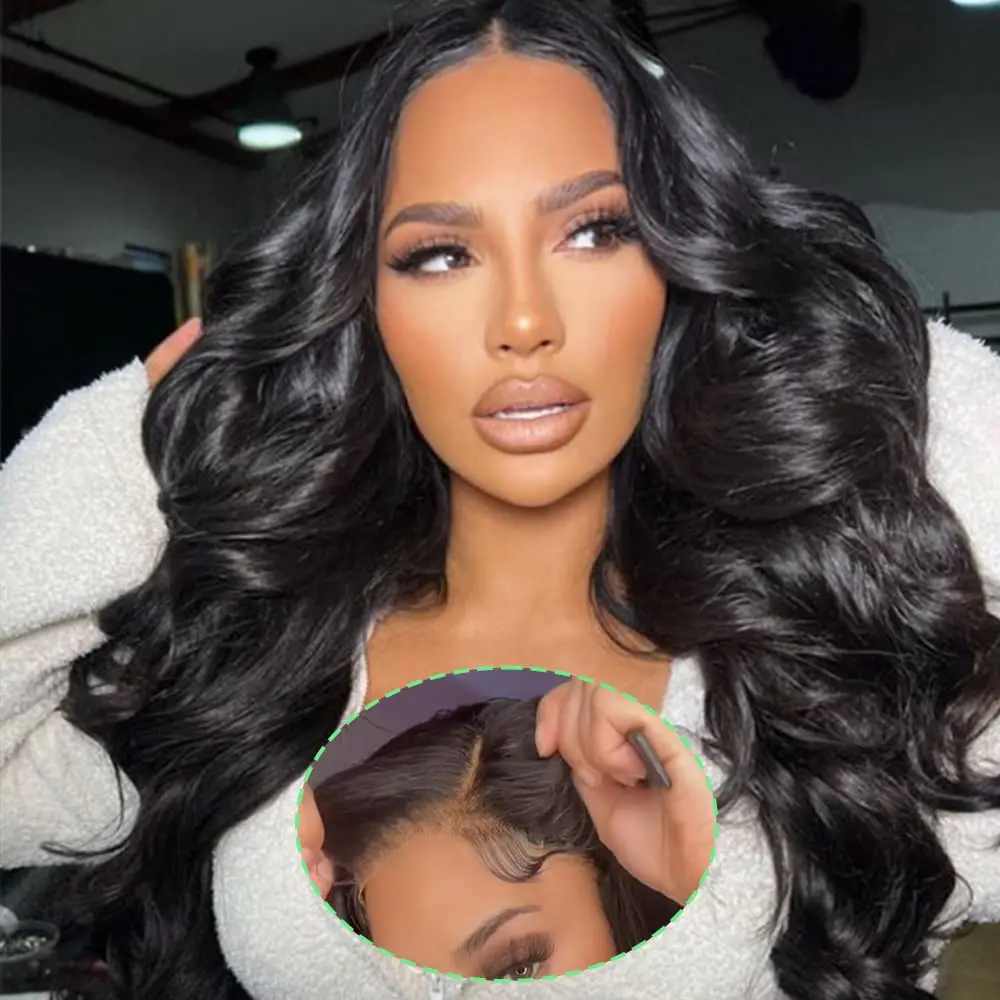 

Парик из натуральных волос, без клея, 6 х4 дюймов