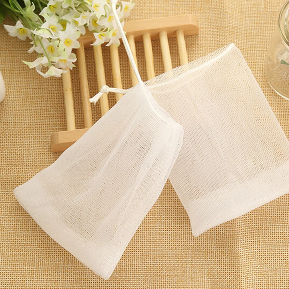 

10pcs Soap Pouch Foaming Mesh Cleanser Foaming Net Durable Foaming Mesh Soft for Lady Girl Woman