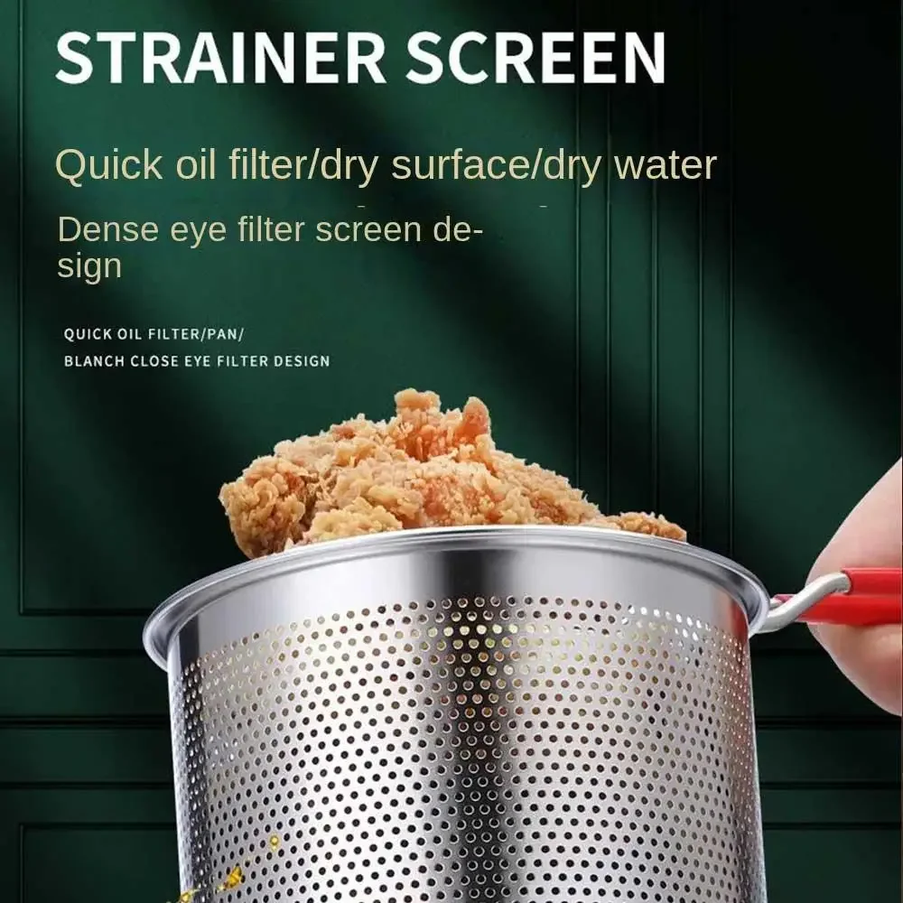 Кухонная фритюрница из нержавеющей стали 304 с фильтром