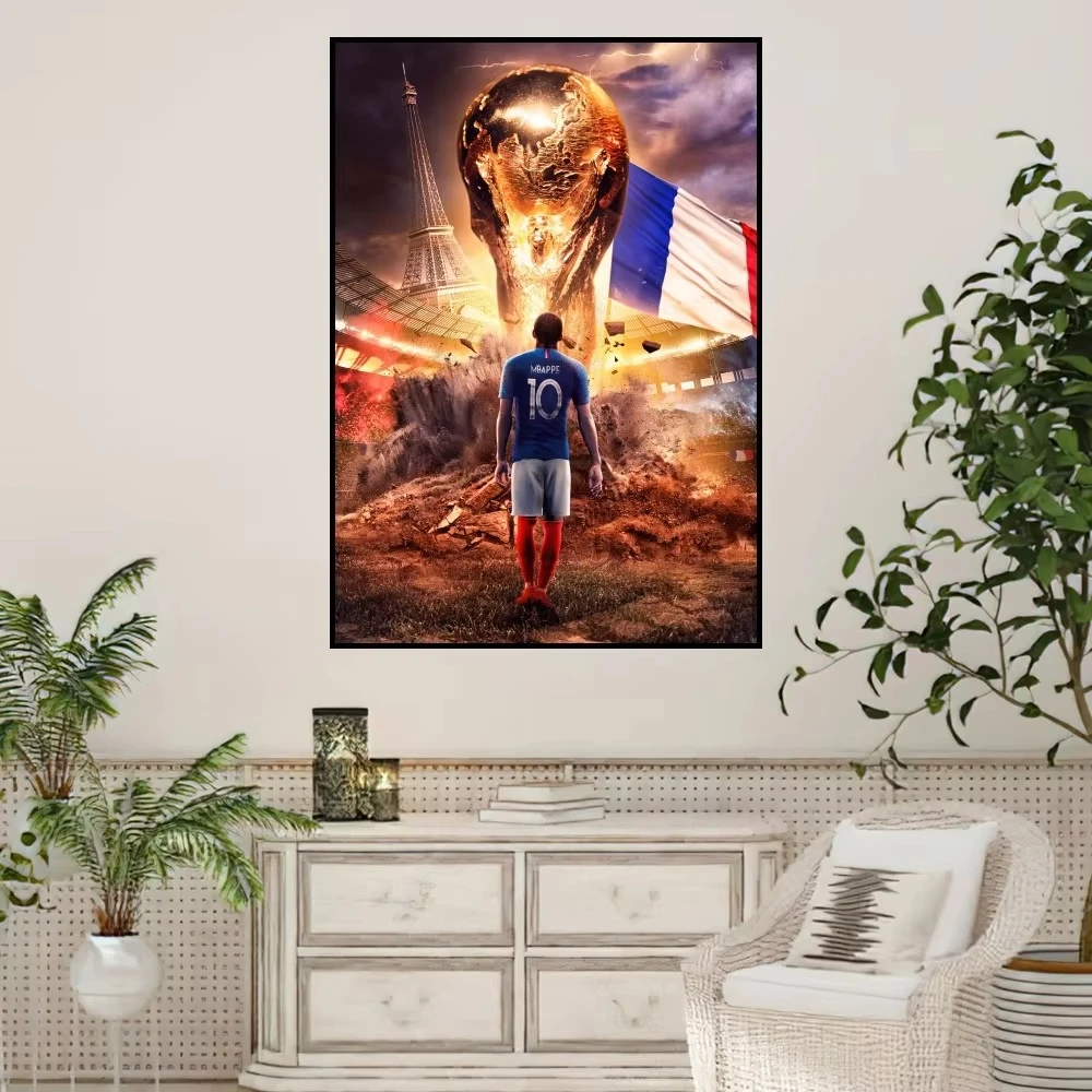 M-Mbappe Superstar Футболист Настенное Искусство Печать На Холсте Современный Стиль