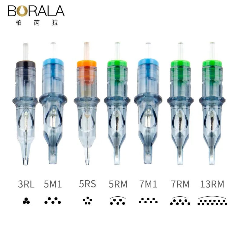 

Borala Tattoo Accessories Needles RL Disposable Sterilized Safety Tattoo Needle for Cartridge Machines Grips 10pcs/lot