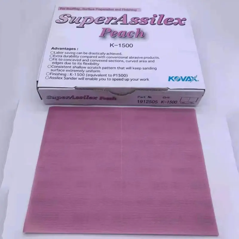 

Sauper Assilex Япония 25 шт. прямоугольная наждачная бумага KOVAX для сухой полировки супер тонкий лак абразивная Автомобильная фурнитура для автомобиля