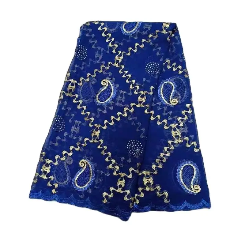 2023 on sale  Latest African Women High Quality Chiffon Material cheap Scarf Big Design Muslim Embroidery Hijab for Shawls