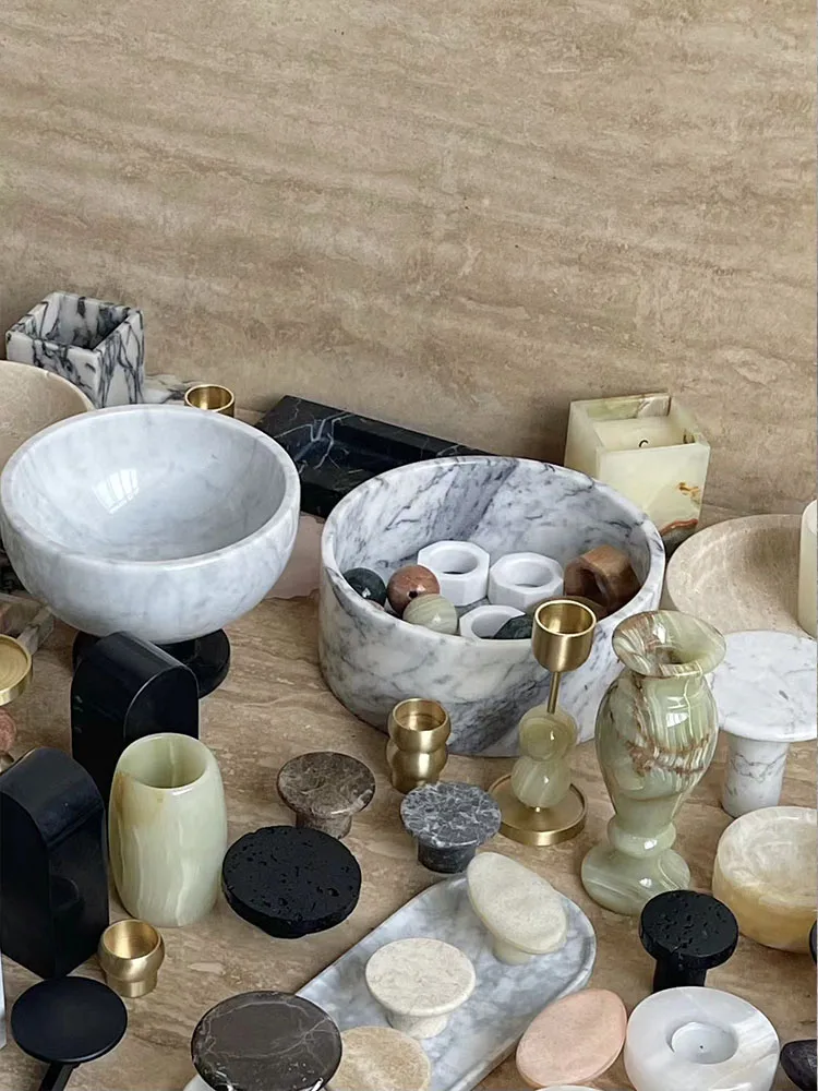 Индивидуальное натуральное Мраморное блюдо для овощей и фруктов искусство