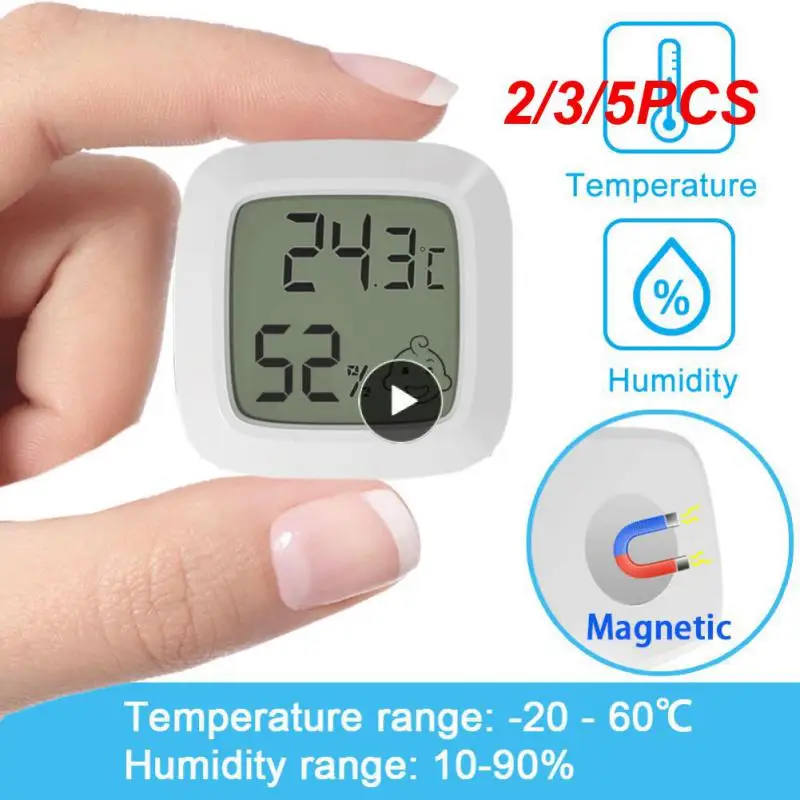

2/3/5PCS Mini Upgrade Room Temperature Humidity Meter Sensor Indoor Room Thermometer Hygrometer Smiley Lcd Digital