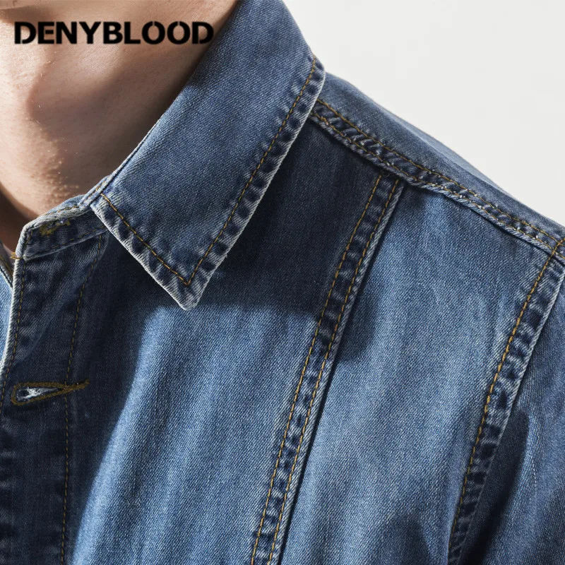 Denyblood Jeans Mens Denim Overalls Full Sleeves Slim Straight Bib Pants Jumpsuit for Man Working Clothing 2022 Autum New 2026