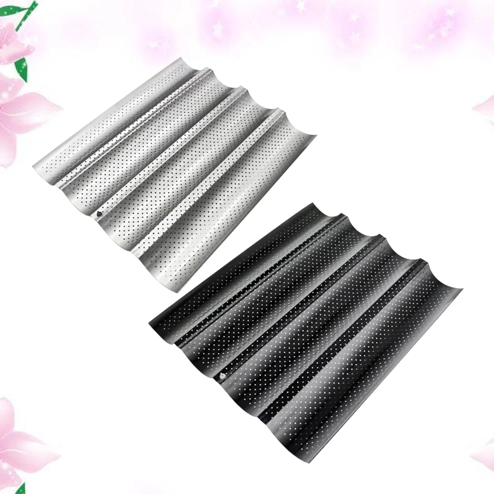 

Italian Bread Pan 4 Wave Tray Oven Toaster Jelly Stainless Steel Loaf Bake Mold From