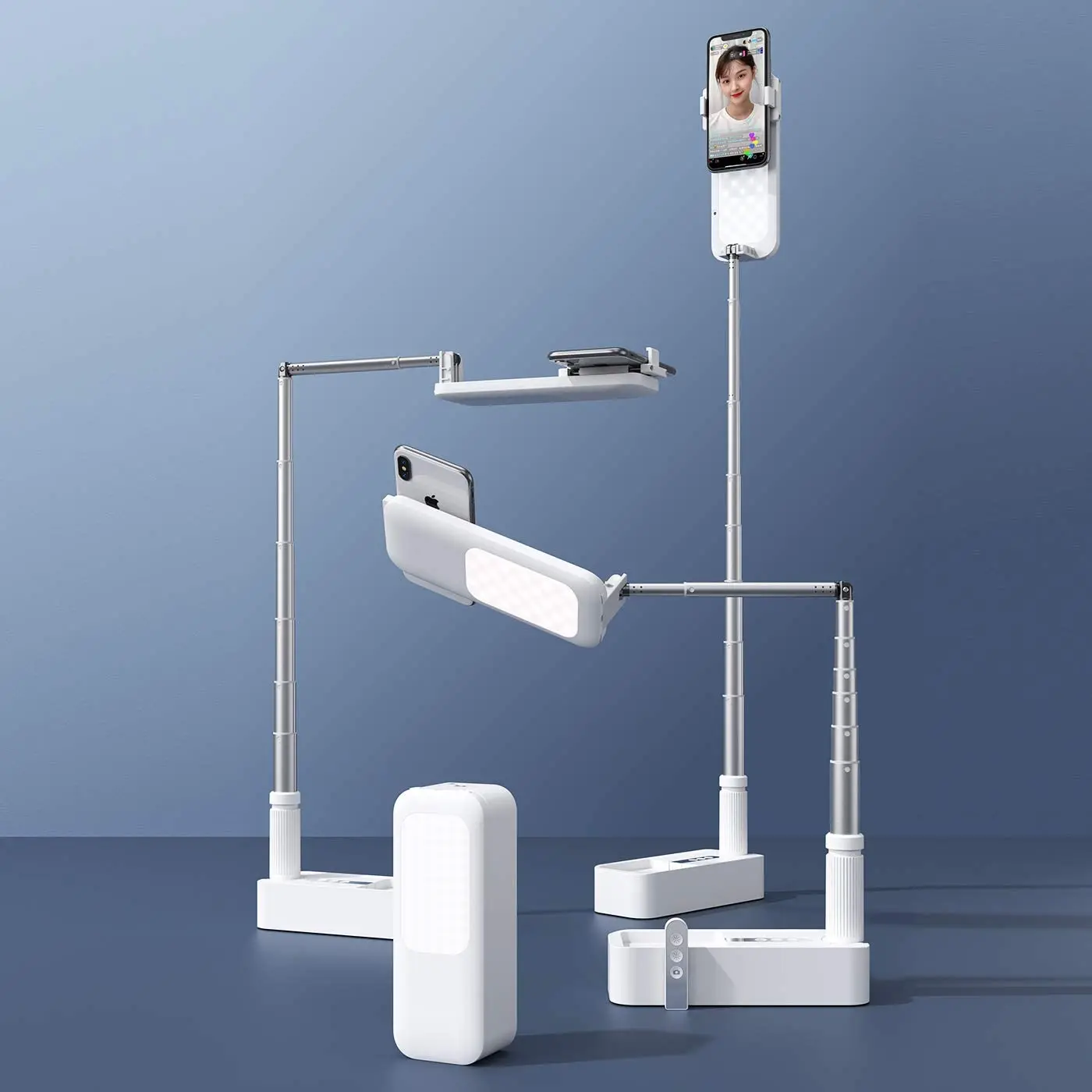 

Foldable Selfie Light,Retractable Selfie Stand 360 Swivel with PhoneHolder 7 LED Lights,Streaming/YouTube/Tiktok/Video Recording