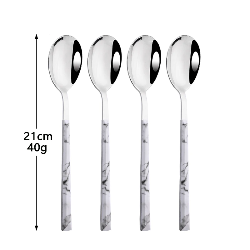 

Столовые приборы из нержавеющей стали с мраморным узором