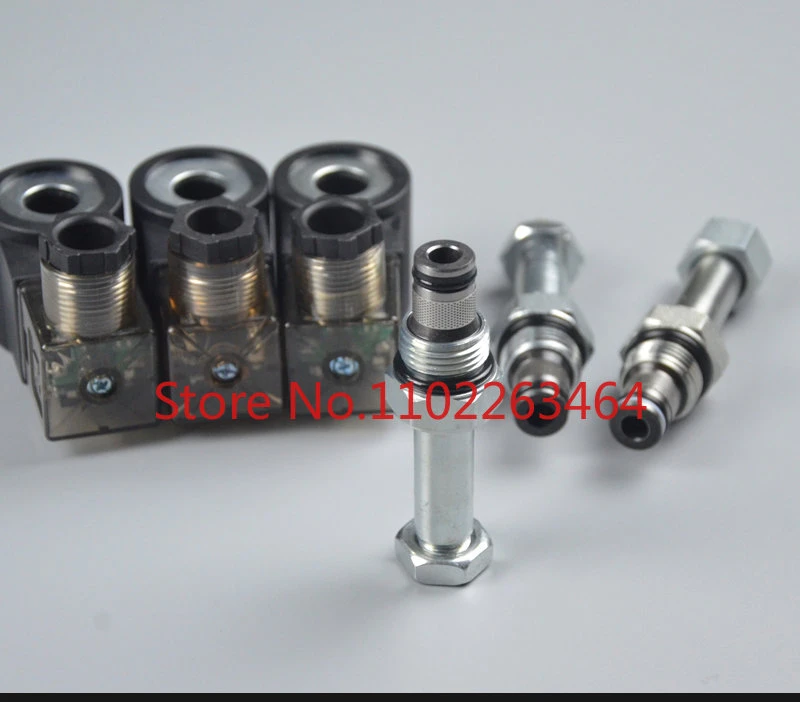 

Hydraulic thread cartridge solenoid valve reversing, pressure maintaining, two position two normally closed DHF08-220