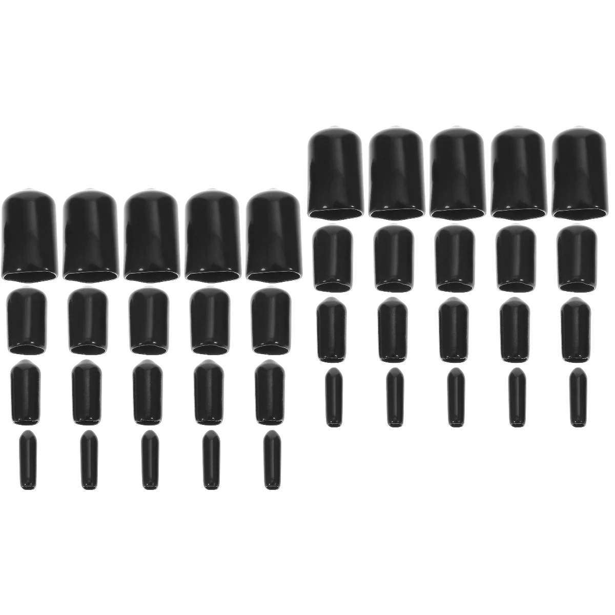

2 Sets Rubber End Caps Protectors Assortment Automotive Replacement Parts