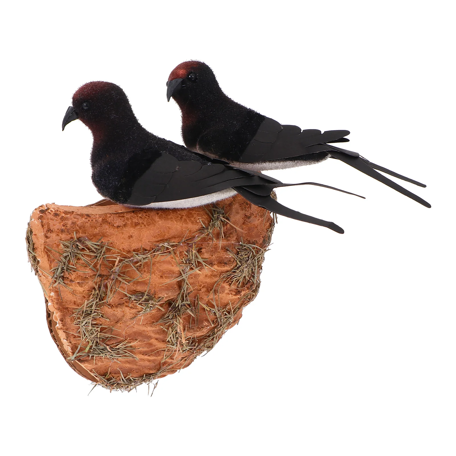 

Bird Swallow Artificial Decor Birds House Wall Garden Model Statue Foam Crafts Hanging Decorative Sculpture Fake Figurine Yard