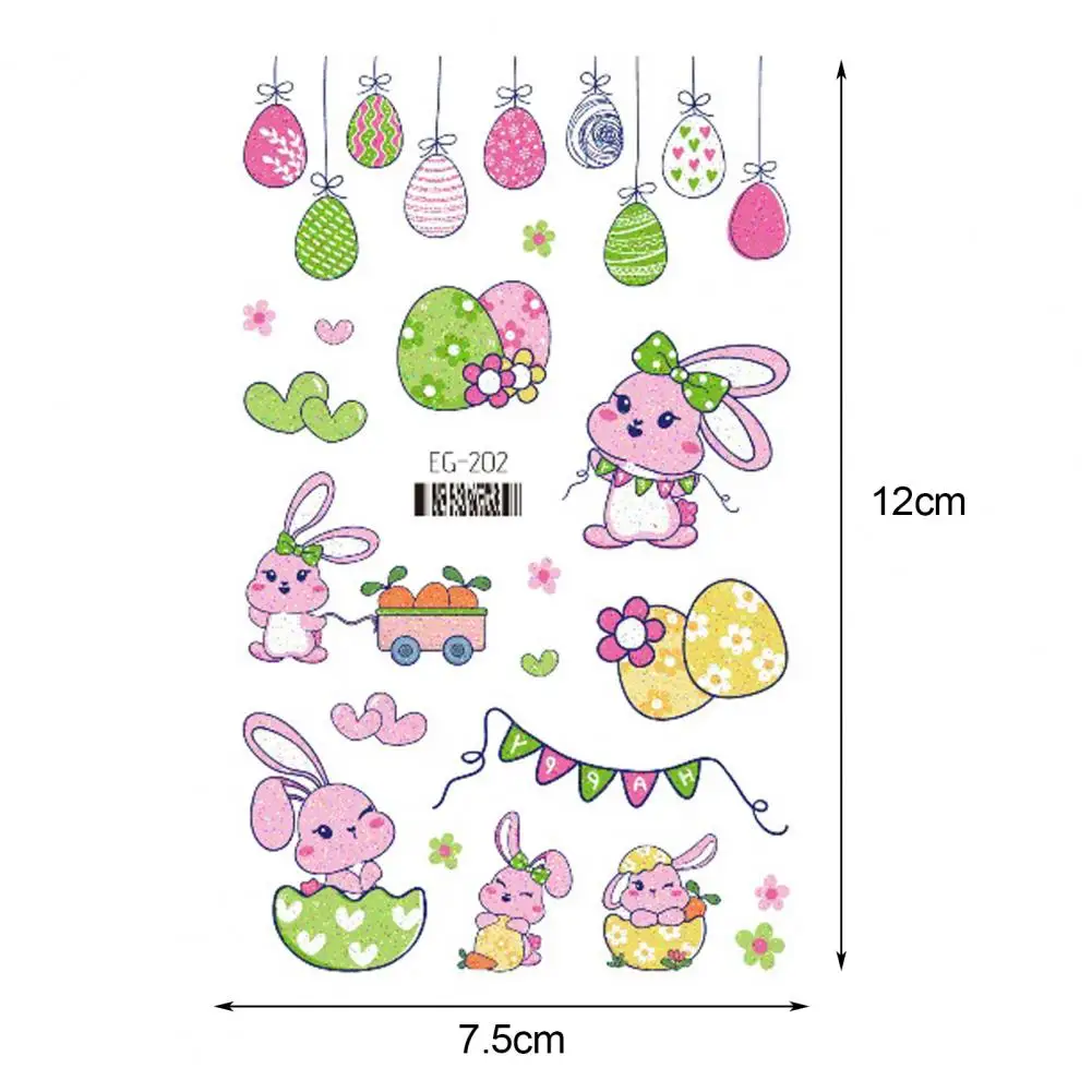 Тату-наклейки на тему кролика пасхальные Временные татуировки тематические