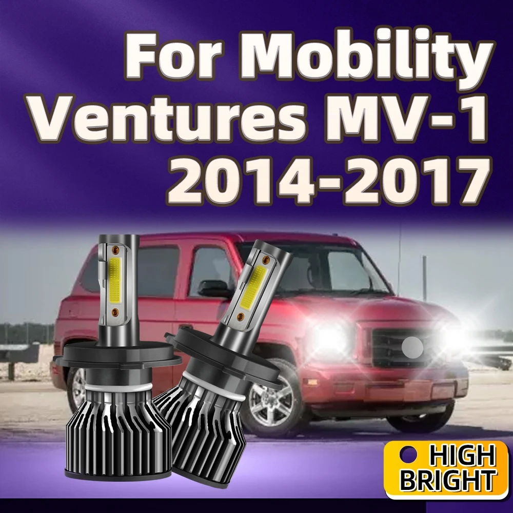 

2Pcs LED Lamp H4 Car Headlight 38000LM 6000K White Plug & Play For Mobility Ventures MV-1 2014 2015 2016 2017