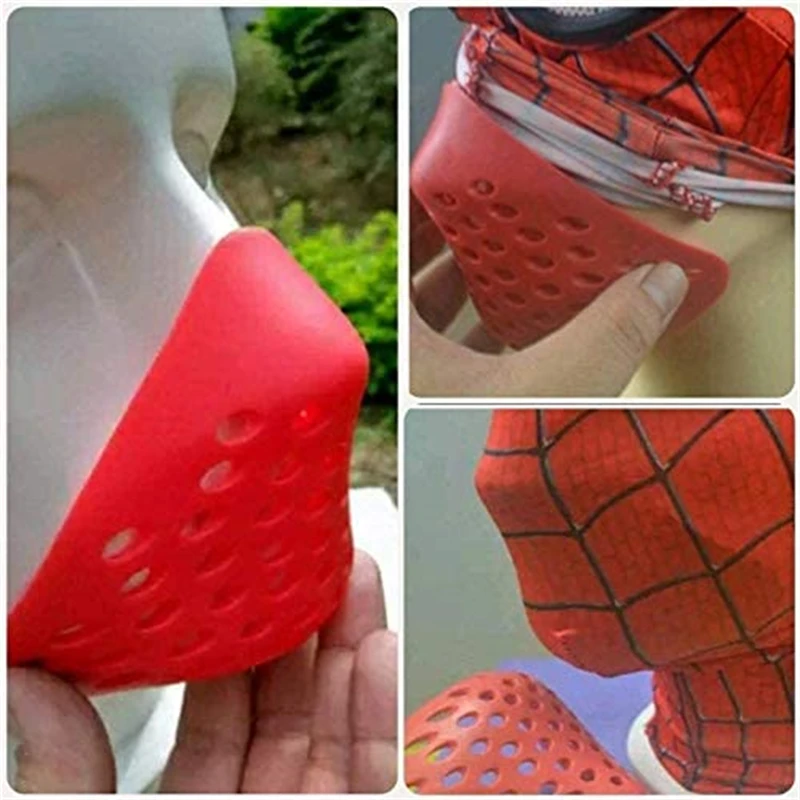 Marvel Spider-Man Faceshell Spiderman Mini Mask Cosplay Prop Silica Black/Red Halloween Deadpool Half Face Shell Cover Mouth Mas