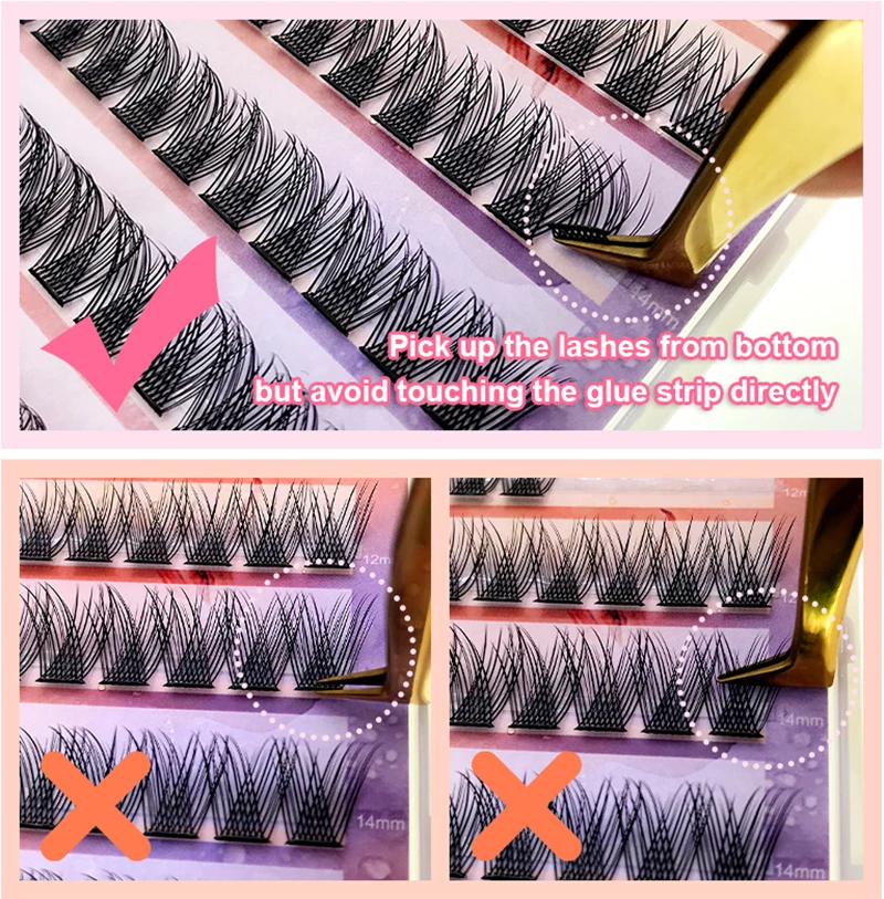 Самоклеящиеся ресницы FAIRYTIS 96 шт. 1 шаг сделай сам смешанные предварительно