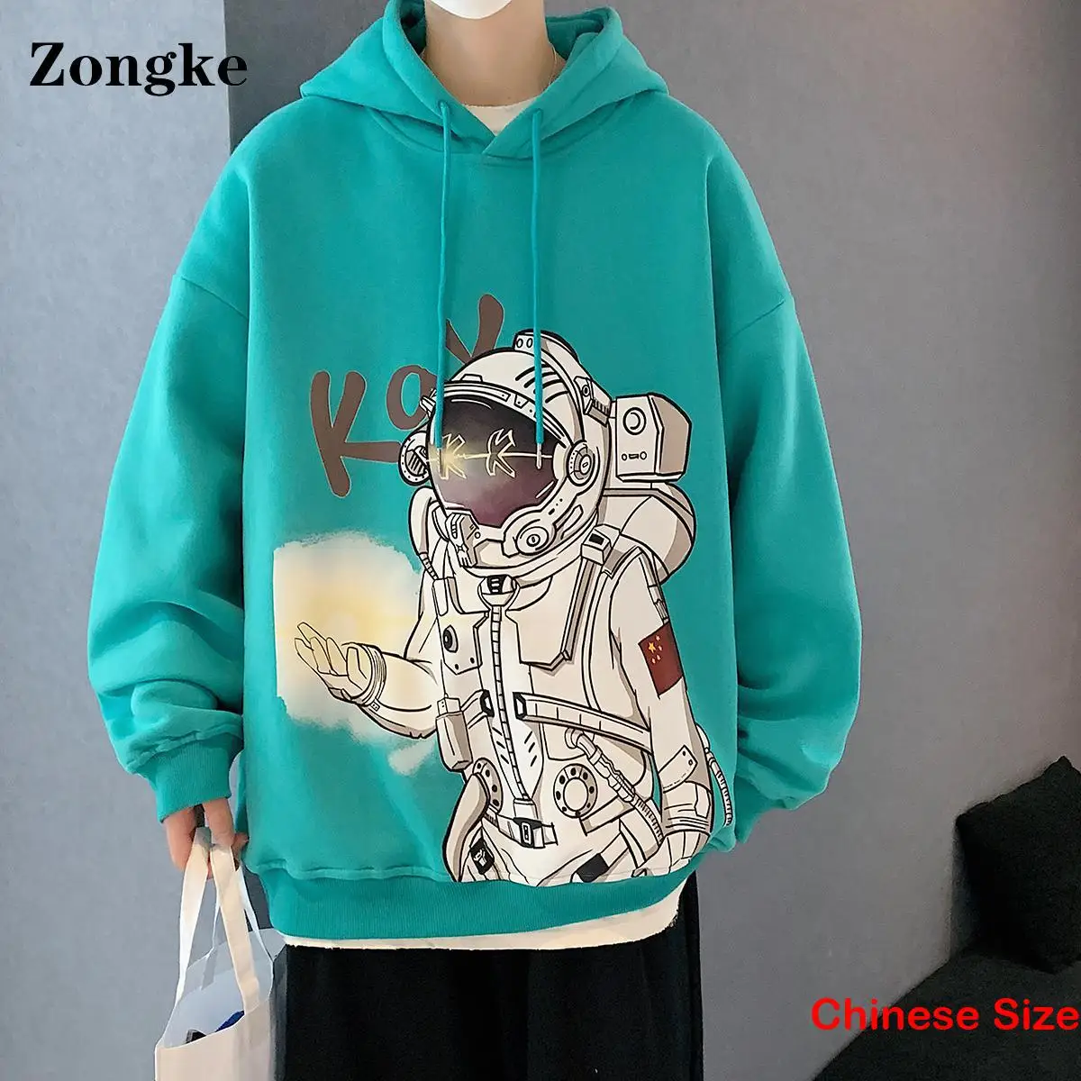 

Толстовка Zongke Graphic мужская с капюшоном, худи в стиле хип-хоп, в китайском стиле Харадзюку, Размер 5XL, весна 2023