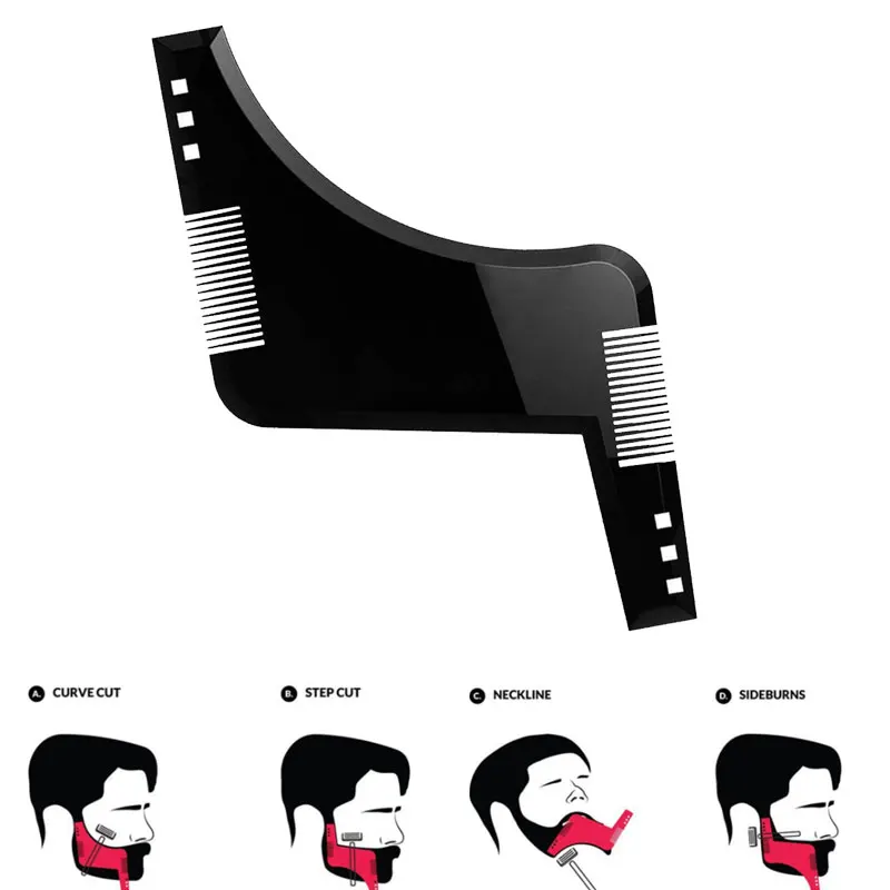 

Beard Shaping Comb Styling Template Beard Hair Brush for Hair Beard Trimmer Template Stencil Men Beard Salon Styling Tools