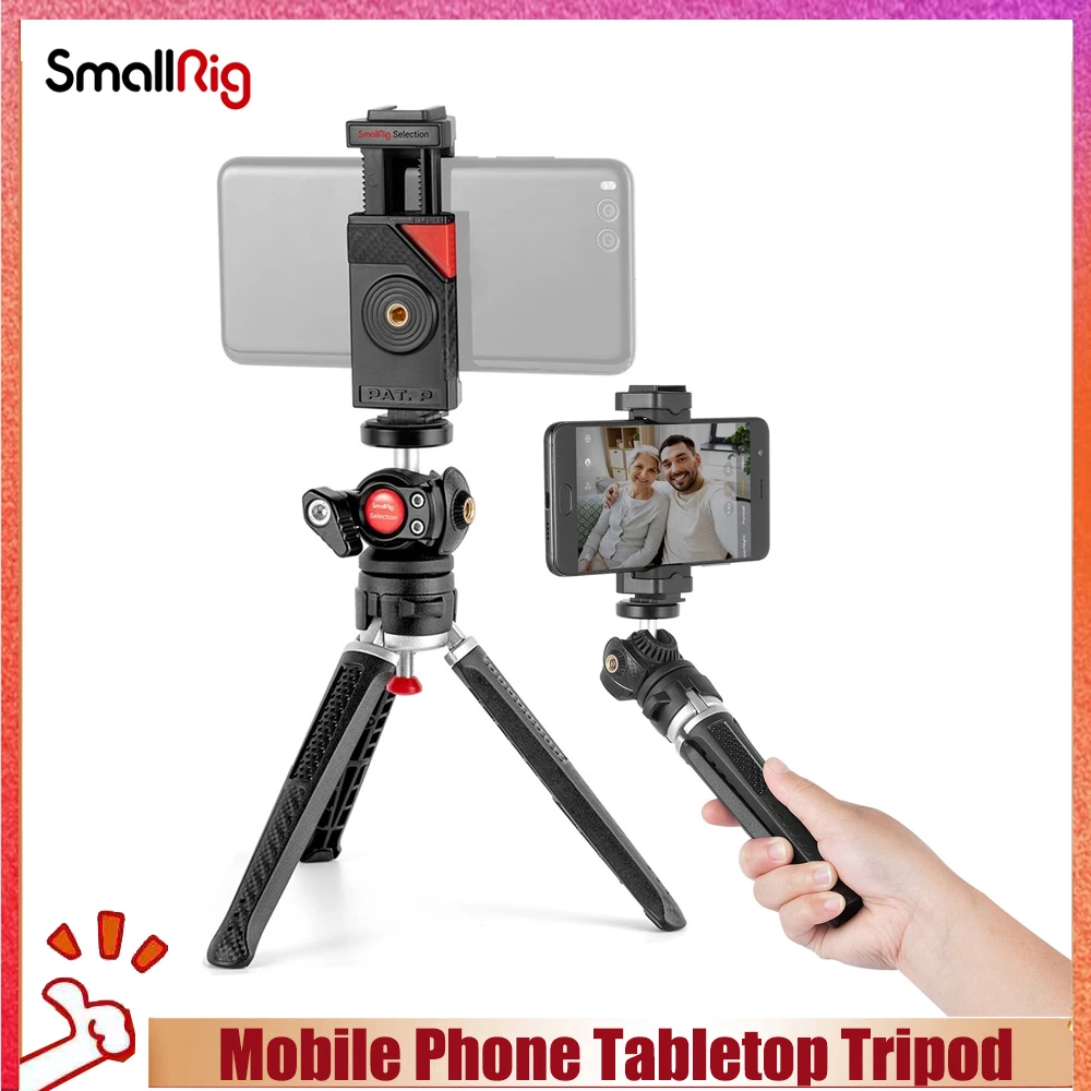 

SmallRig Universal multifunction Tabletop Tripod Head Extendable Travel Lightweight Stand for Mobile Phone 3256