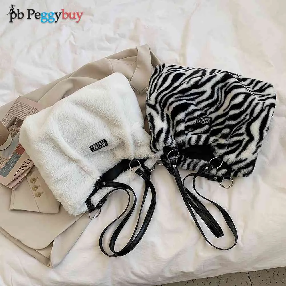 

Vintage Women Shoulder Bag Creative Zebra Stripes Cow Pattern Printing Underarm Bag Girls Fashion Handbags